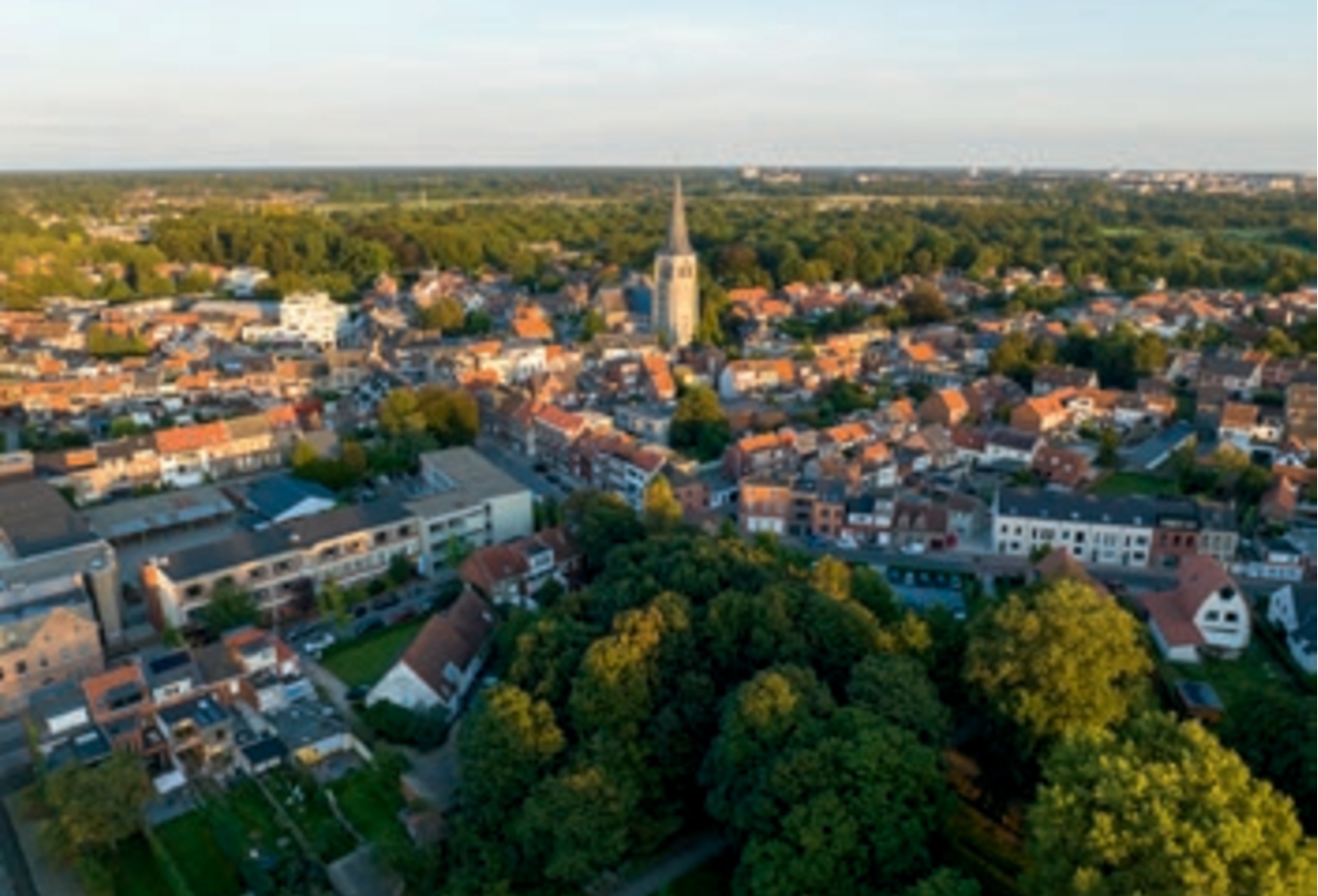 Zicht op het centrum van Ekeren